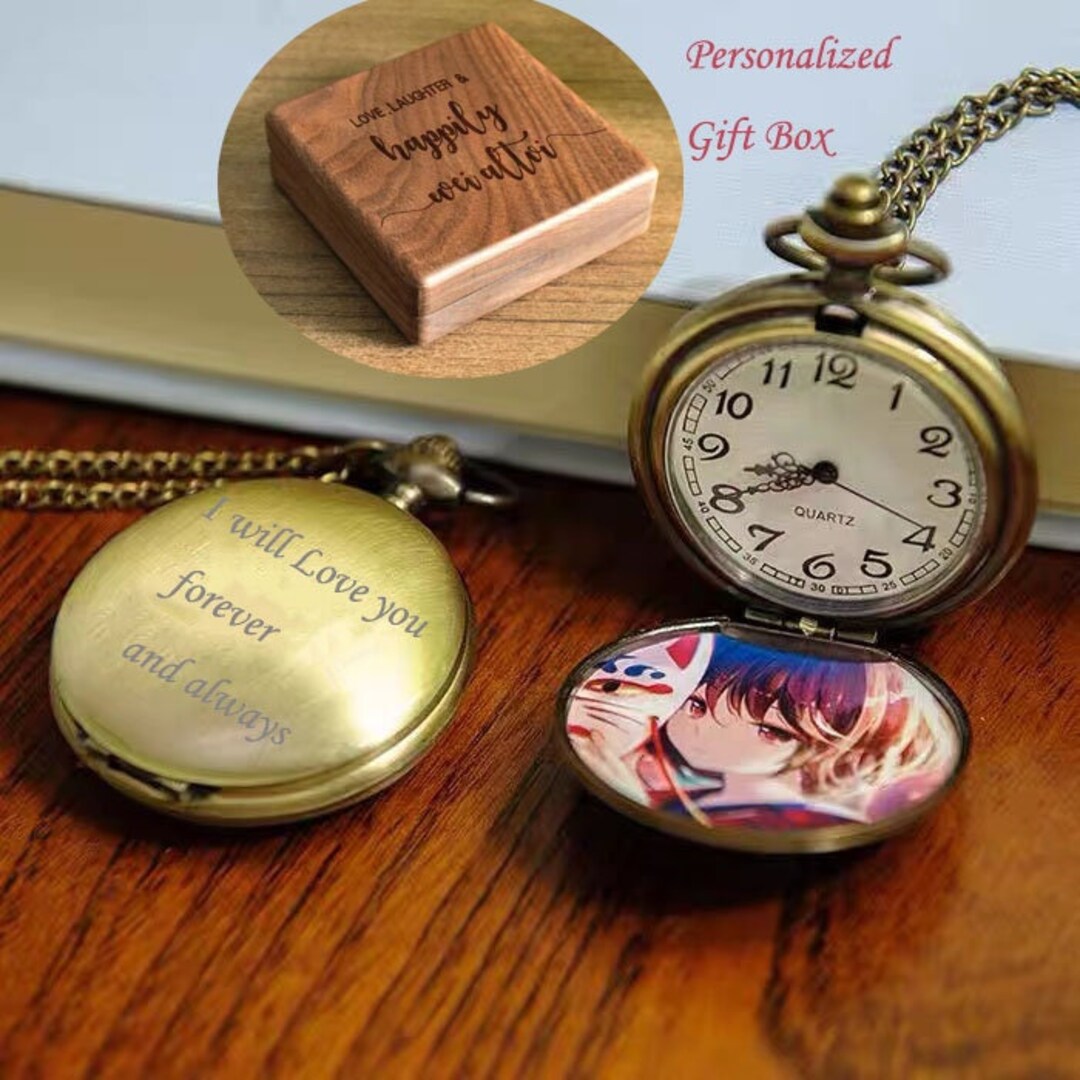 Anniversary Gift, Custom Pocket Watch Gift, Pocket Watch With Photo