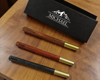 Father's Day Gift,Custom Engraved Wood Signature Pen,Personalized Gift for Grandpa Signature Pen,Gift For Dad,Dad Grandpa Gift Signature Pen