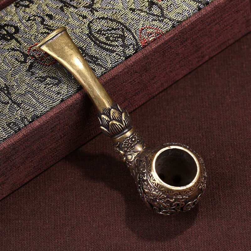 Carved Copper Tobacco Pipe Handmade Copper Smoking Pipe Etsy