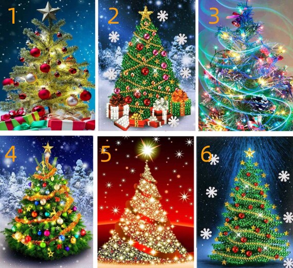 Christmas Tree Best Diy 5D Diamond Painting Kits Square Dotz Etsy