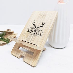 Custom Name Phone Stand - Phone Holder - Phone Holder for Desk - Modern - Office Decor - Minimalist - Iphone Holder - Desk Organization