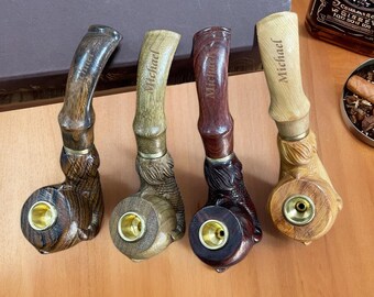 Father's Day Gift, Custom Handmade Wood Dragon Claw Tobacco Pipe,Gift For Grandpa, Pipe Gift for Dad,Father's Birthday Gifts,Gift for Father