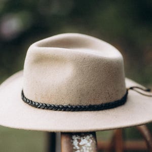 Braided Leather Hat Band Fit Cowboy Hatband (hatband only)