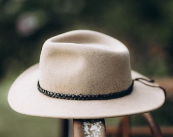 Braided Leather Hat Band Fit Cowboy Hatband (hatband only)