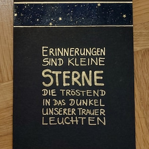 Trauerkarte Sterne