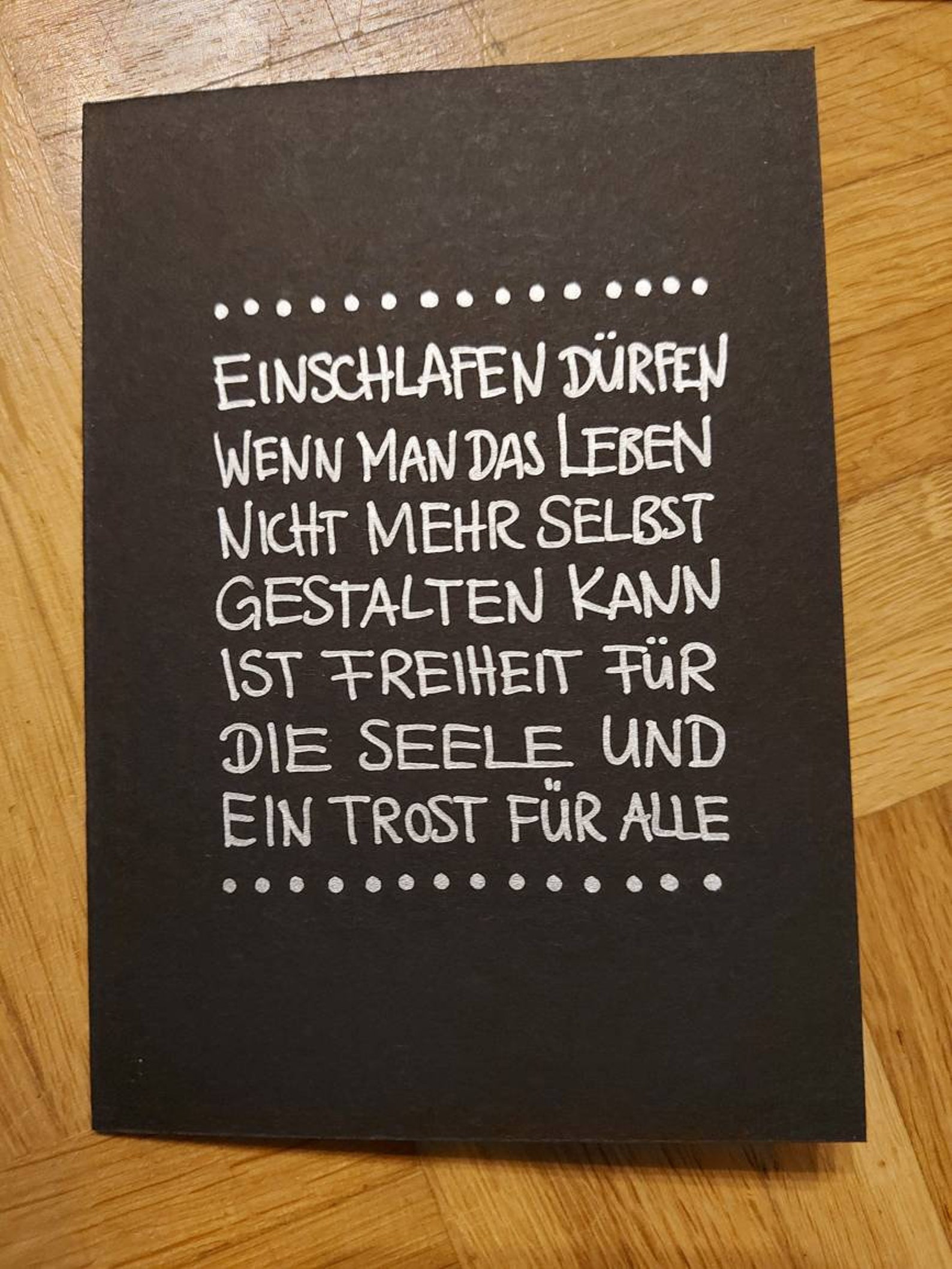 Trauerkarte Einschlafen dürfen - Etsy.de