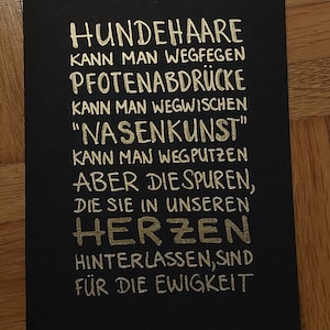 Trauerkarte Hund