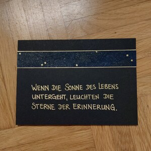 Trauerkarte Sternenhimmel