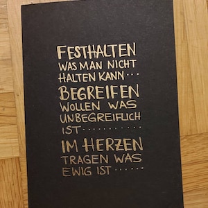 Trauerkarte unbegreiflich