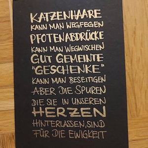 Trauerkarte Katze