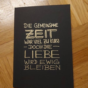 Trauerkarte junger Mensch