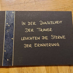 Trauerkarte Dunkelheit der Trauer