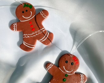 Box of Gingerbread Ladies | Christmas Tree Decorations | Handmade | Polymer Clay | Recyclable Packaging