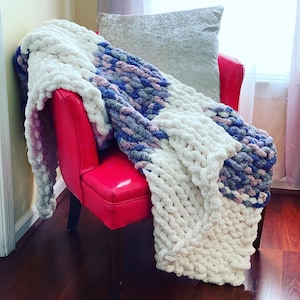 Chunky Knit Blanket, Cozy Blanket, Chunky Blanket, Knit Blanket, Chunky Knit Throw, Knitted Blanket, Chenille, Chunky Yarn Blanket, Blankets