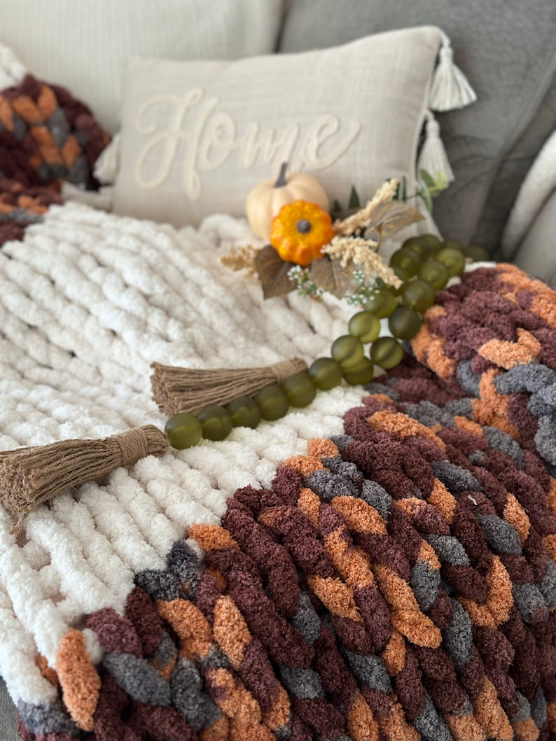 Chunky Knit Blanket Cozy Blanket Chunky Blanket Knit Blanket Chunky