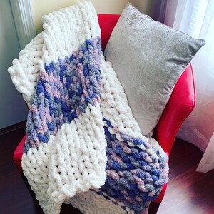 Chunky Knit Blanket, Cozy Blanket, Chunky Blanket, Knit Blanket, Chunky Knit Throw, Knitted Blanket, Chenille, Chunky Yarn Blanket, Blankets