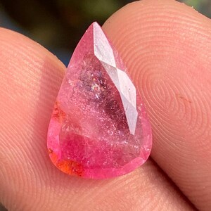 4.95 Carat Pear Shape Pink Tourmaline Faceted Stone