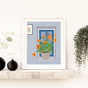 Kunstdruck: Der Besuch. Original Kunstwerk | Gemälde | Illustration Kunst |  Poster | Hausdekor | Wanddekoration