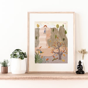 Kunstdruck: Spätherbst.  Original Kunstwerk | Gemälde | Illustration Kunst |  Poster | Hausdekor | Wanddekoration