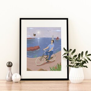 Kunstdruck/Poster: Am Meer.  Original Kunstwerk | Gemälde | Illustration Kunst |  Poster | Hausdekor | Wanddekoration