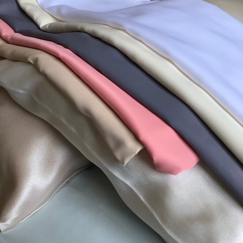 Pillowcases Silk Charmeuse Satin & Rayon Options Etsy Canada