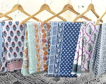 cotton scarfs / cotton scarves / cotton pareo / sarong block print scarfs soft scarfs 72x45 inches (180x110 cms), FREESHIPPING