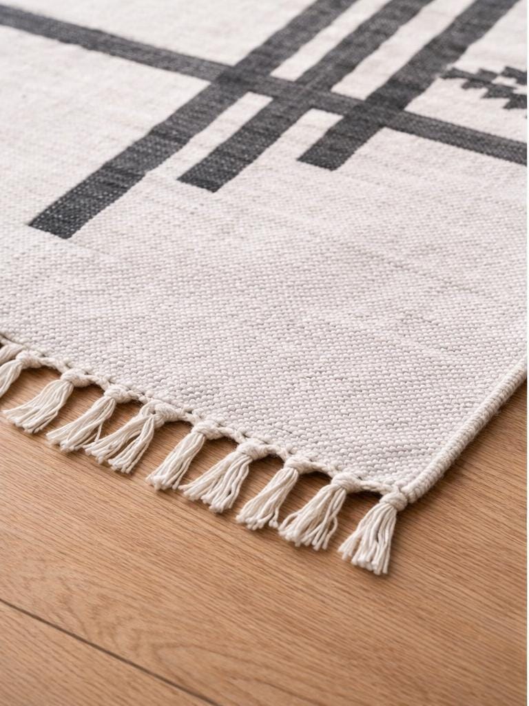 Handmade Cotton Area Rug, Block Printed, Machine Washable Rug - Etsy
