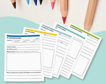 Draw and Write Journal Pages for Kids: Adventure Planner, Exploring Journal, Research Journal, Idea Journal and Story Journal Pages