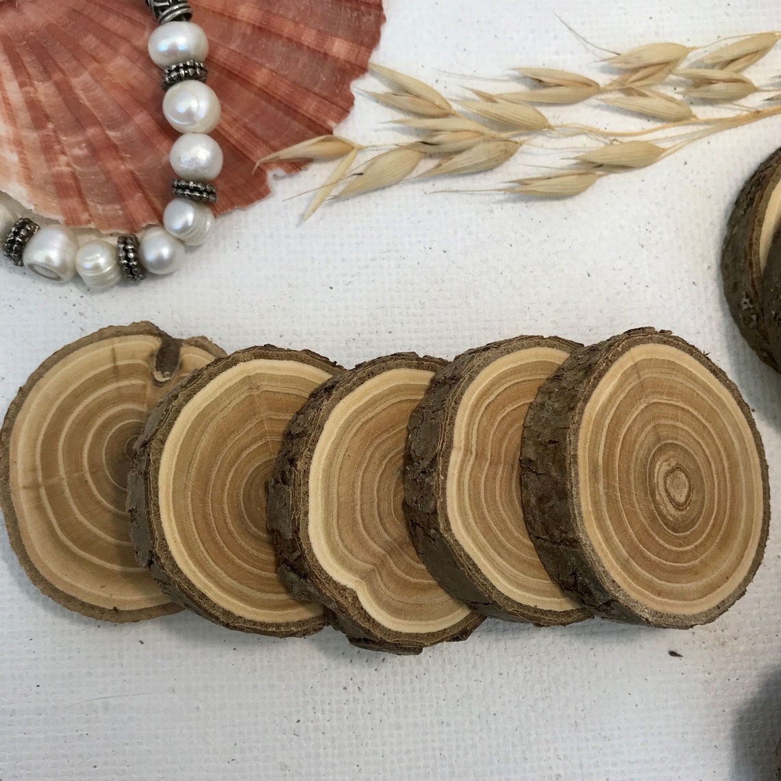 Set 5 wood slice Buckthorn wood slices art DIY weddings Etsy