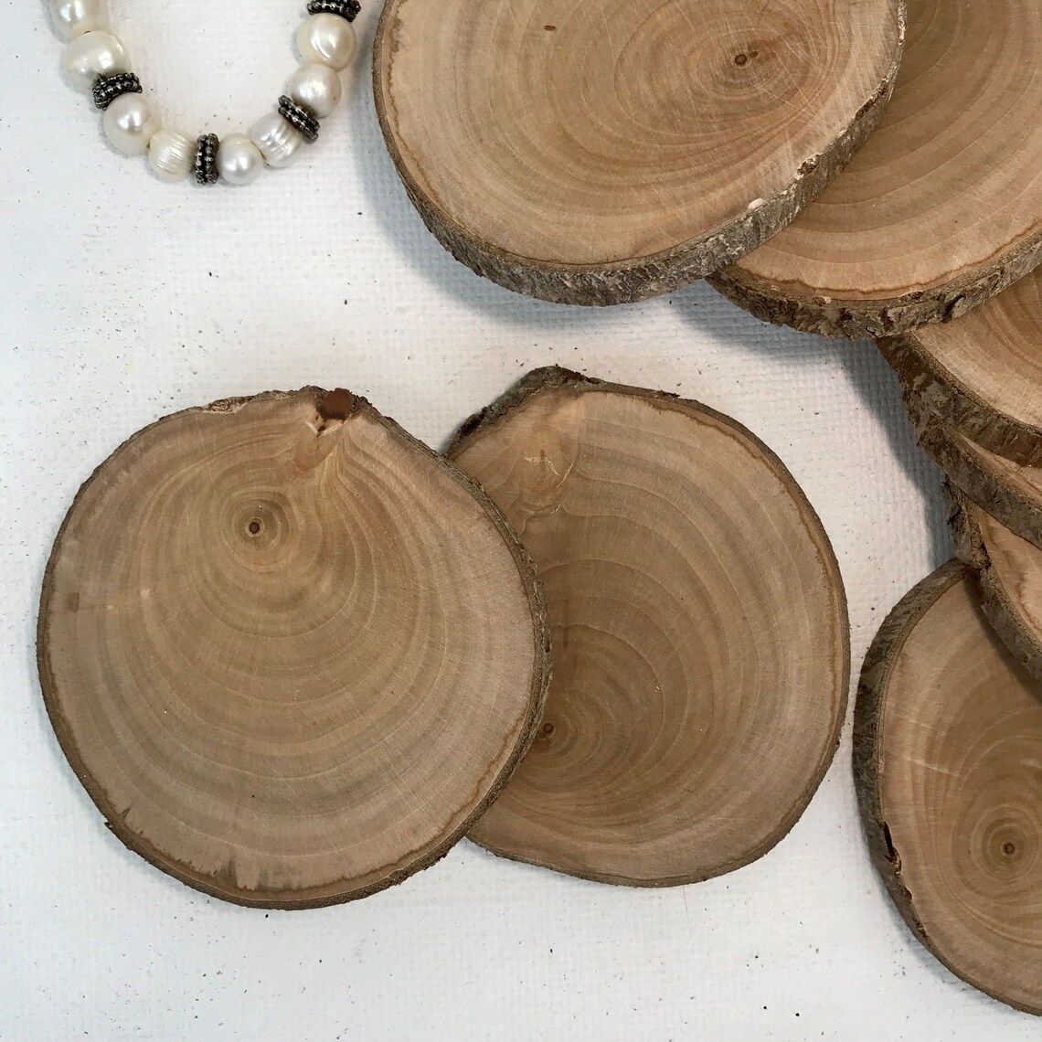Set 2 Apple tree wood slices wood art slices for DIY Etsy