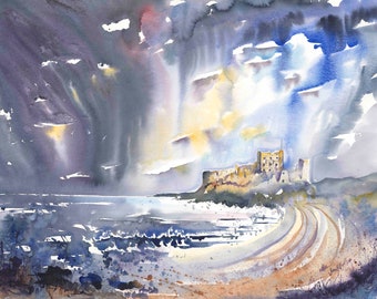A5 Card From an Original Watercolour Painting by Jenny Ulyatt Greetings Card Blank inside. Embleton Bay