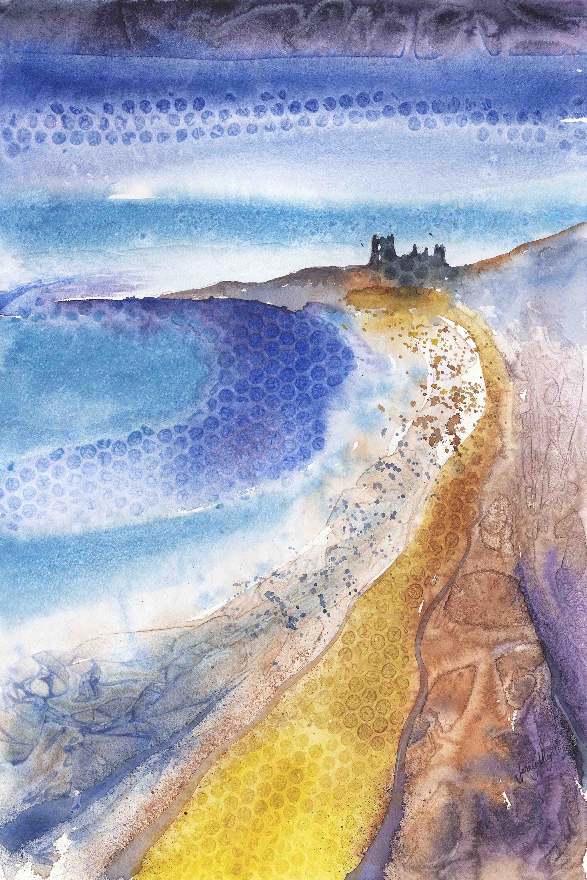 A5 Card From an Original Watercolour Painting by Jenny Ulyatt Greetings Card Blank inside. Embleton Bay