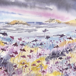A5 Card From an Original Watercolour Painting by Jenny Ulyatt Greetings Card Blank inside. Embleton Bay