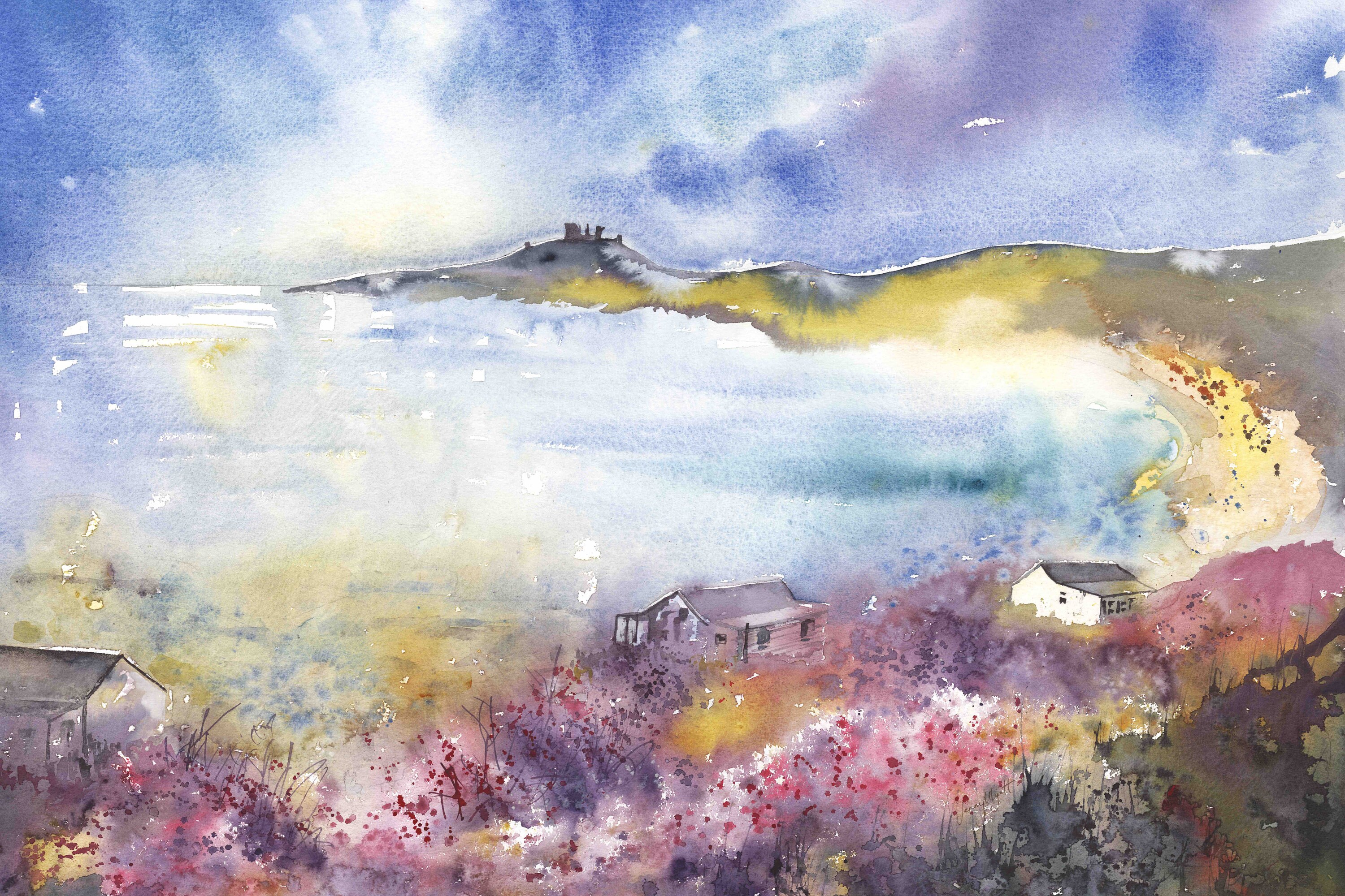 A5 Card From an Original Watercolour Painting by Jenny Ulyatt Greetings Card Blank inside. Embleton Bay