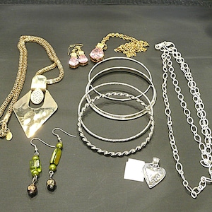 Vintage To Modern Costume Jewelry Lot-7 Pieces-Signed Pieces-Mixed Lot