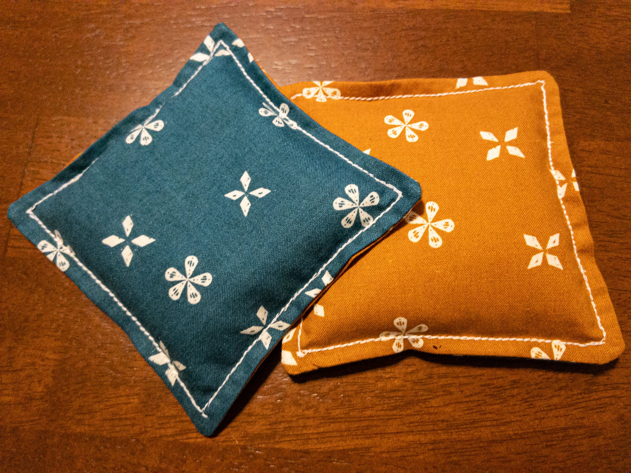 Blue and Orange Rice Hand Warmers Etsy