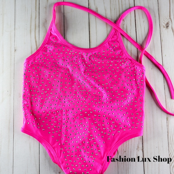 Pink thongkini one piece swimsuit| Thong bikini one piece swimsuit, Thong one piece swimsuit, One piece thong swimsuit, Rhinestone swimwear