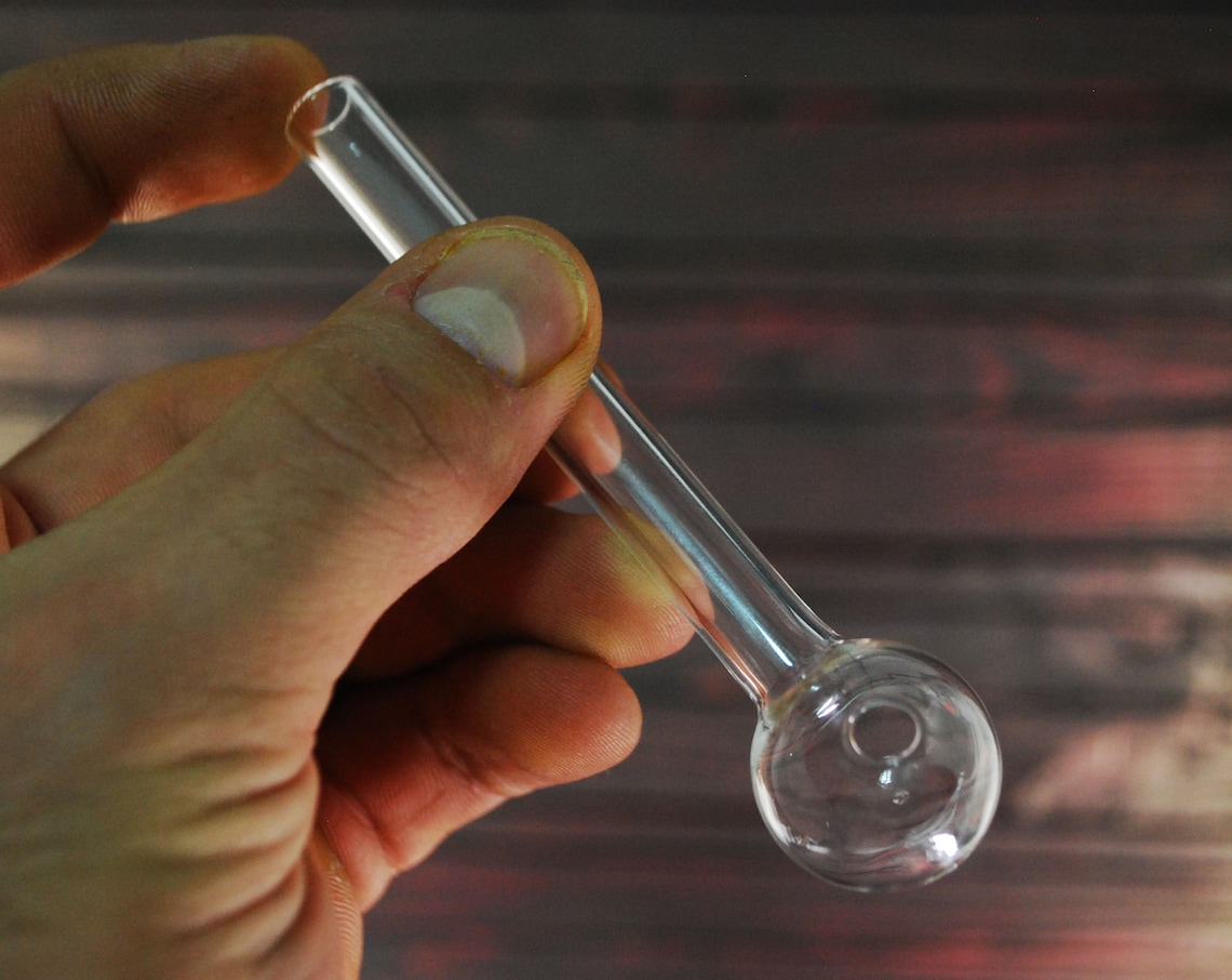 Oil burner classic glass smoking pipe Handmade tobacco Etsy