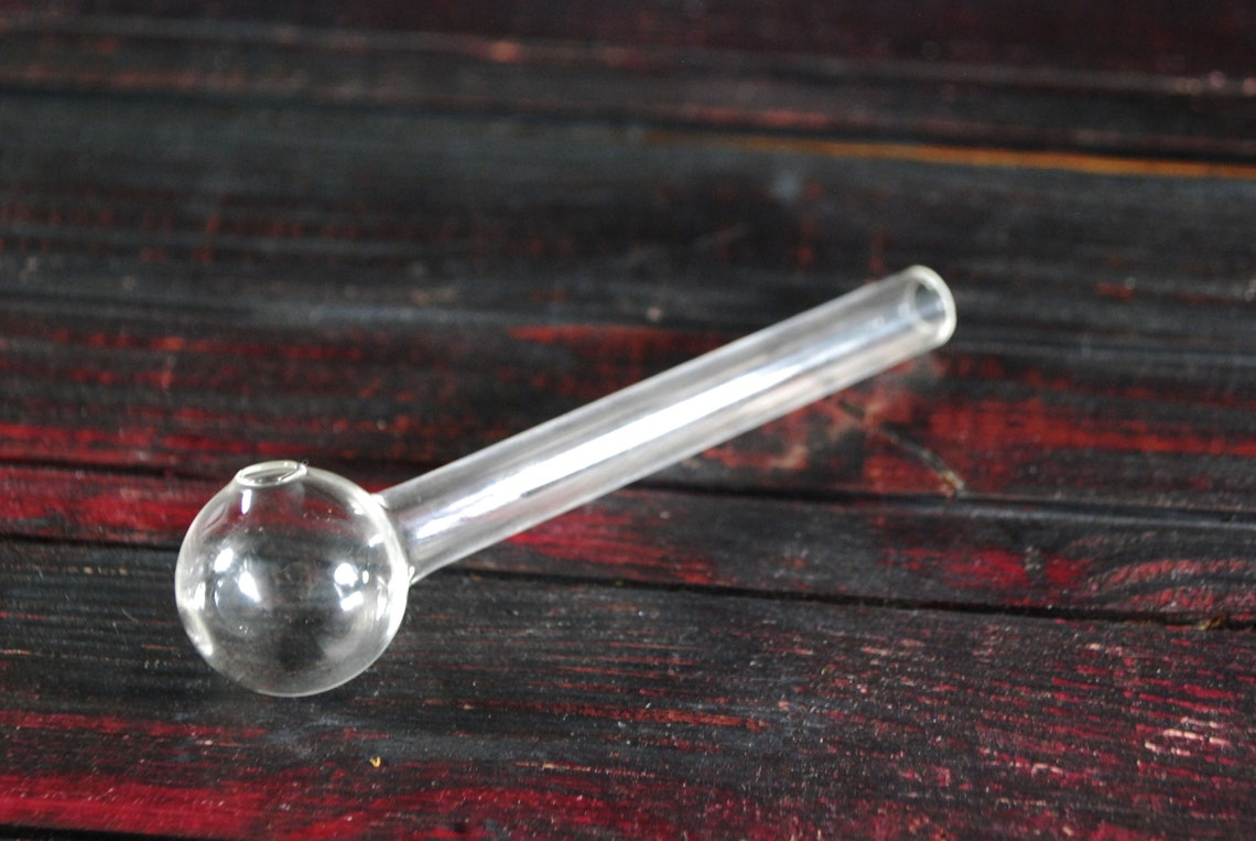 Oil burner classic glass smoking pipe Handmade tobacco Etsy