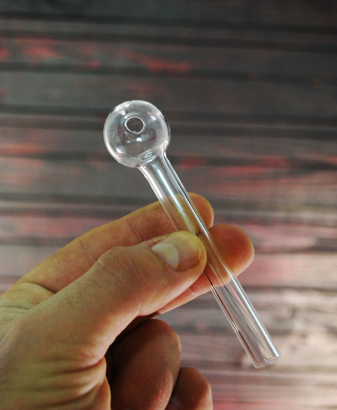 Oil burner classic glass smoking pipe Handmade tobacco Etsy