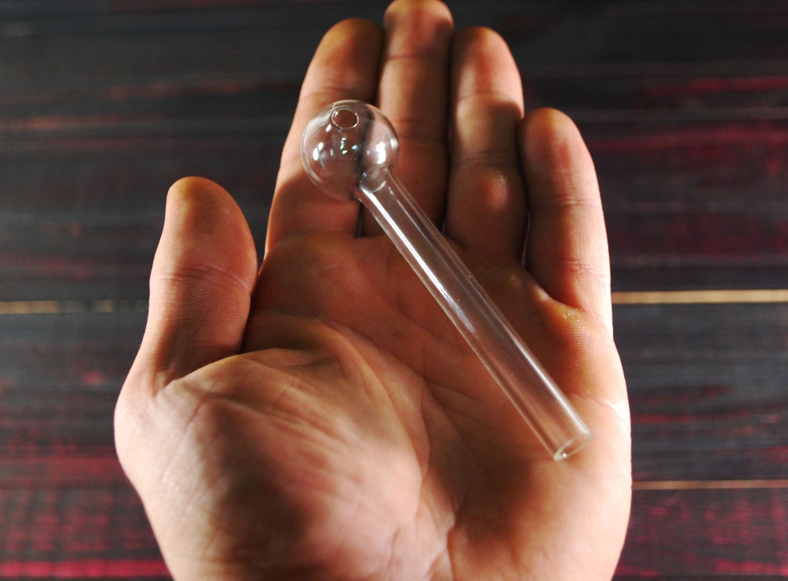 Oil burner classic glass smoking pipe Handmade tobacco Etsy