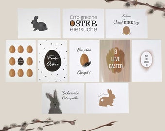 10 Postkarten für Ostern im Set