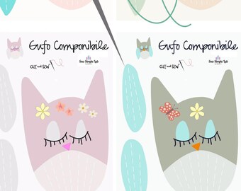 Eulen-Nähkarten als PDF zum Ausdrucken | Kreative Aktivitäten für Kinder mit der Montessori-Methode | Einfaches Sticken mit Nadel und Faden.