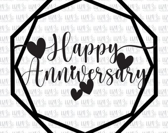 Happy Anniversary Cake Topper Etsy Happy Anniversary Cake Topper Etsy