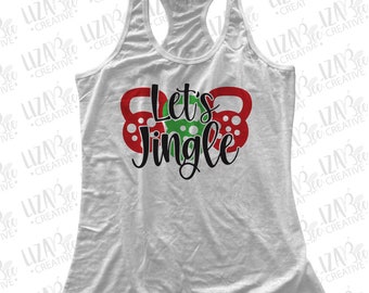 Let's Jingle svg, eps, and png, Christmas Fitness T-Shirt svg,  Funny Workout Christmas svg, Christmas svg, cut files, svg files for cricut