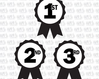 Place Winners SVG, dxf, eps, png, Medal svg, Winner Ribbon svg,  cut files, svg files for cricut