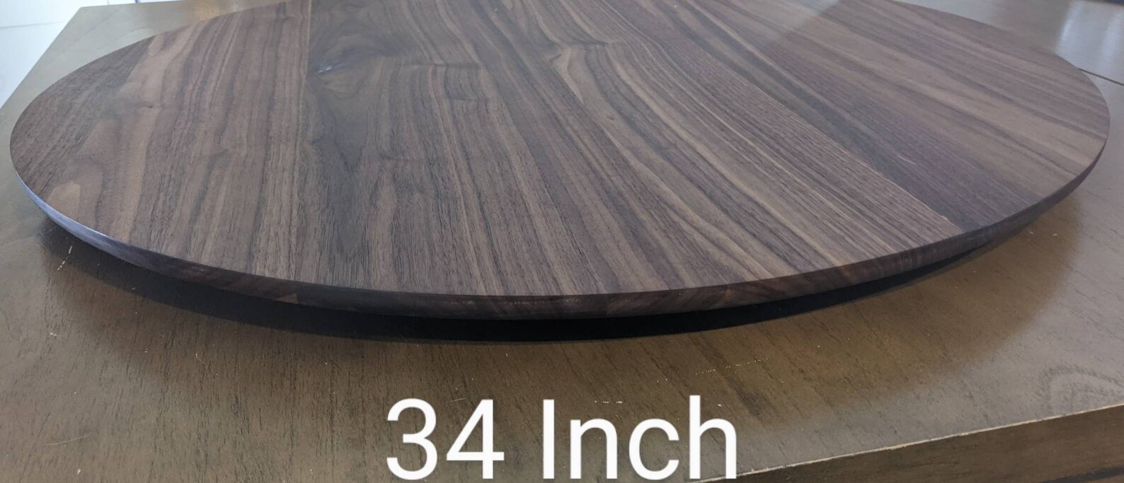 Lazy Susan Turntable 34 Inch Wood Lazy Susan Large Lazy Etsy