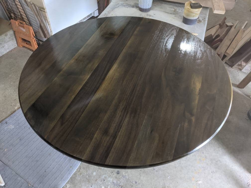 Lazy Susan Turntable Dark Walnut 36 Inch Lazy Susan Wood Etsy Ireland