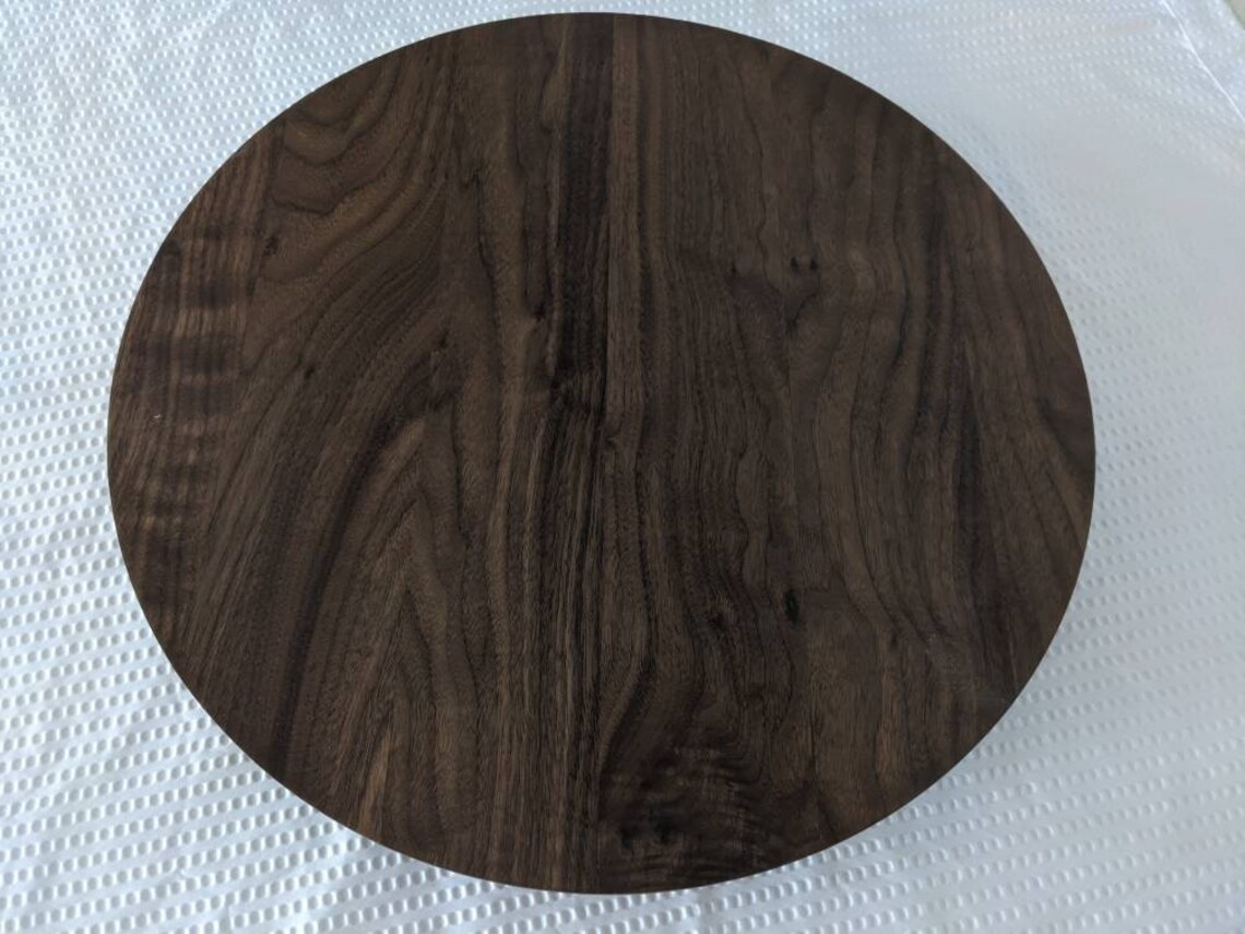 Lazy Susan Turntable Dark Walnut 36 Inch Lazy Susan Wood Etsy