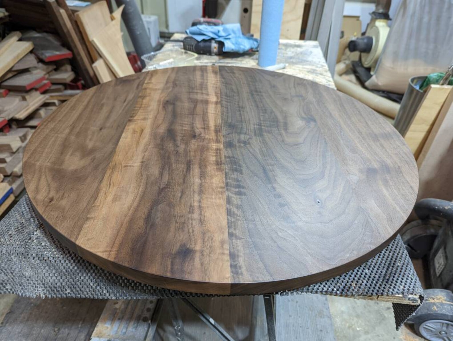 Lazy Susan Turntable Dark Walnut 36 Inch Lazy Susan Wood Etsy